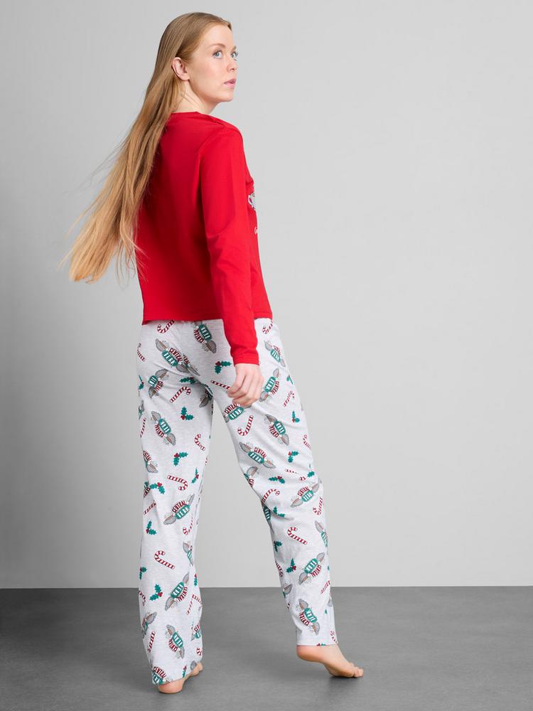 Primark Friends Pure Cotton Central Perk Christmas Long Pyjamas