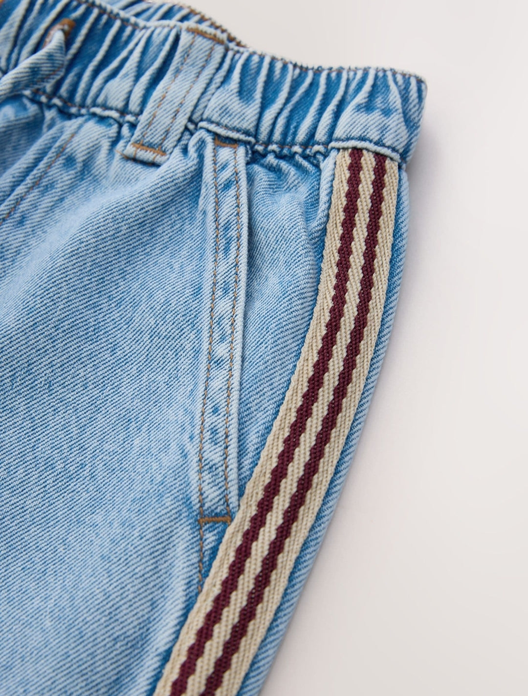 Red Side Detail Wide Leg Jeans