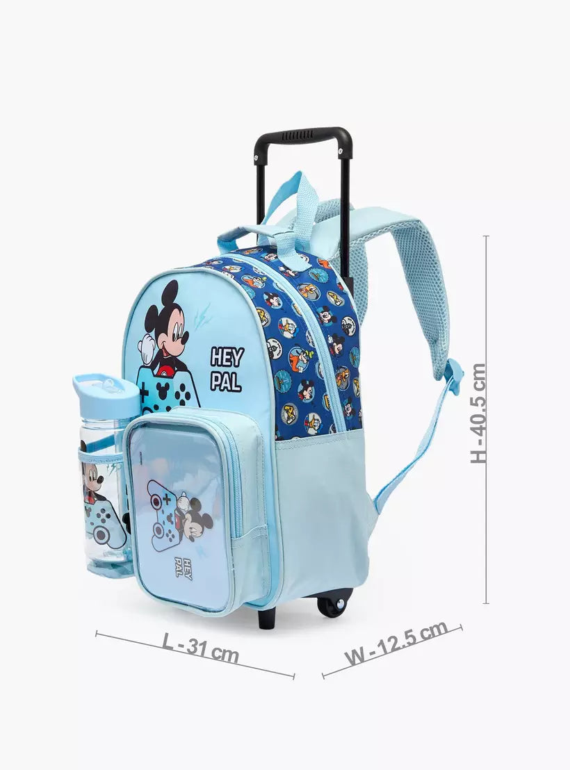Disney Mickey Mouse 3-Piece School Trolley Bag Set for Boys 14 inches