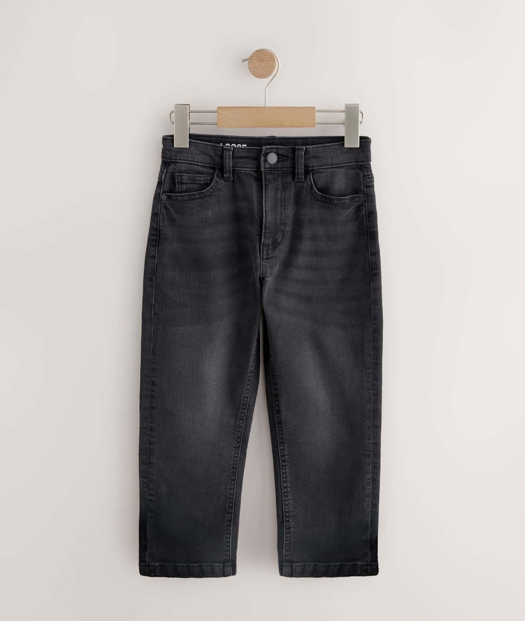 Washed Black Loose Fit StretchJeans