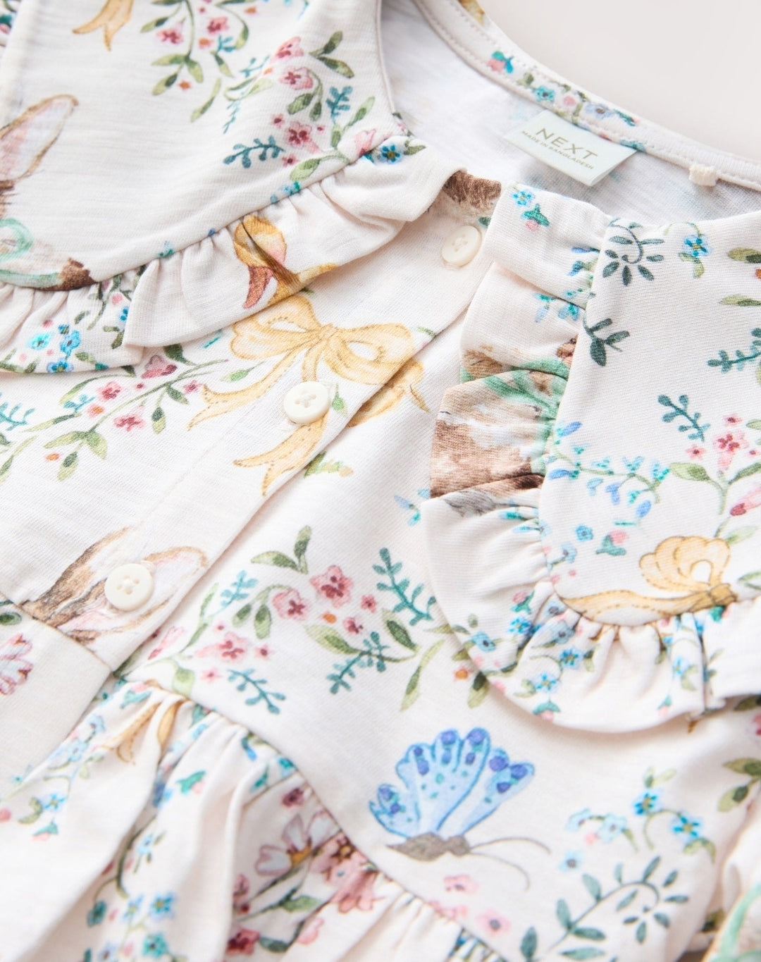 Cream Easter Collared Dress
