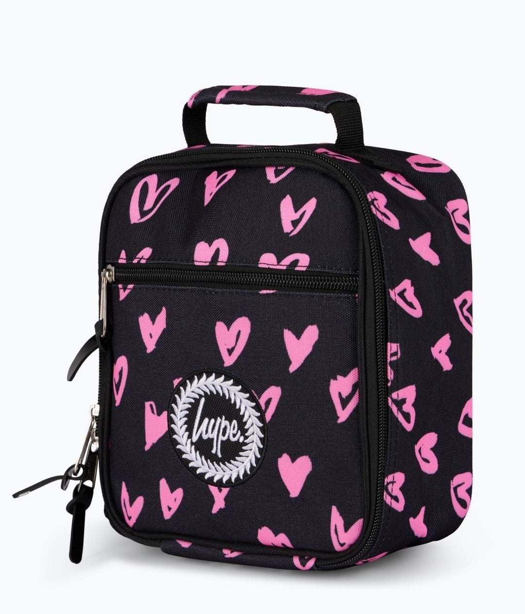 Hype Black Scribble Hearts Backpack, Lunchbag & Bottle Bundle Set