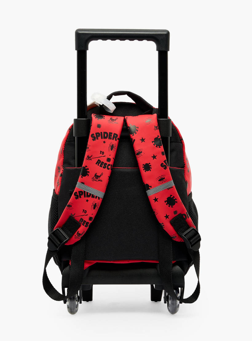 Spiderman Print Light Up Trolley Bag 14 inches