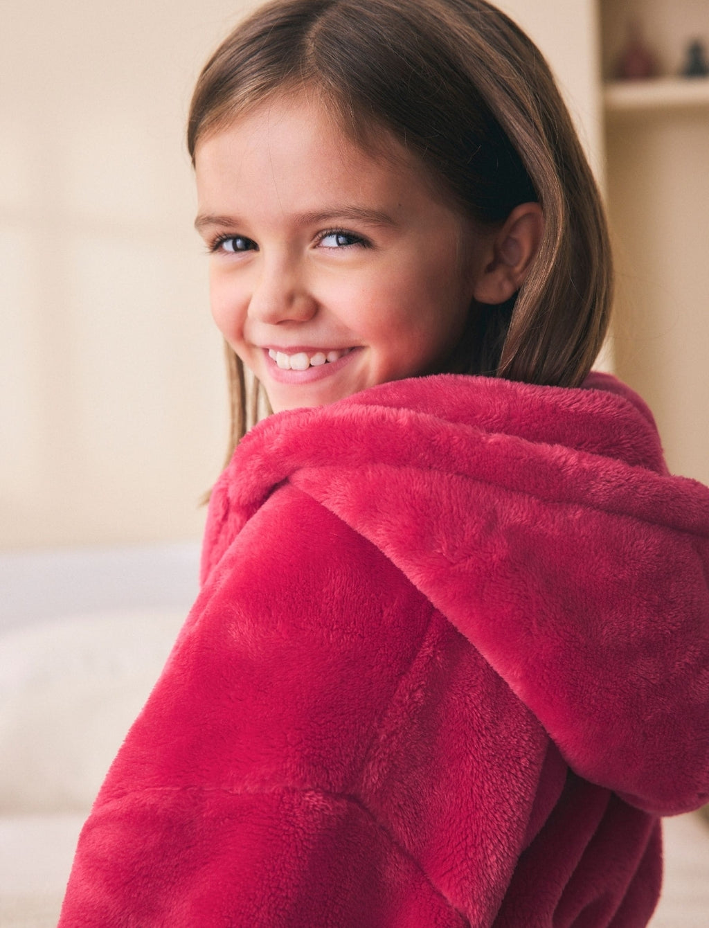 Red Soft Touch Fleece Dressing Gown