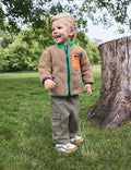 Multi Bright Ecru Zip Up Fleece