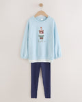 Blue Bear Sweatshirt and Leggings Set