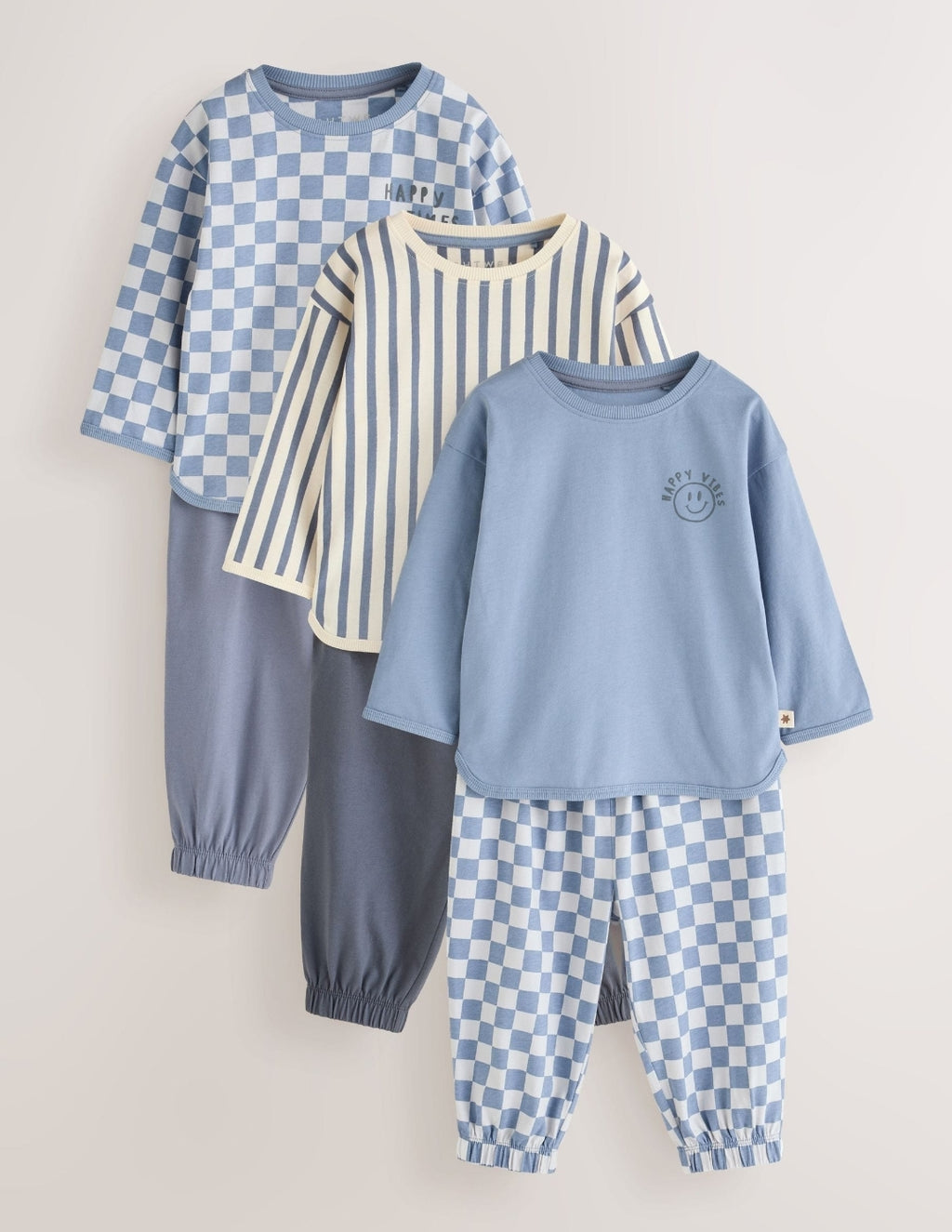 Blue Oversized Pyjamas 3 Pack