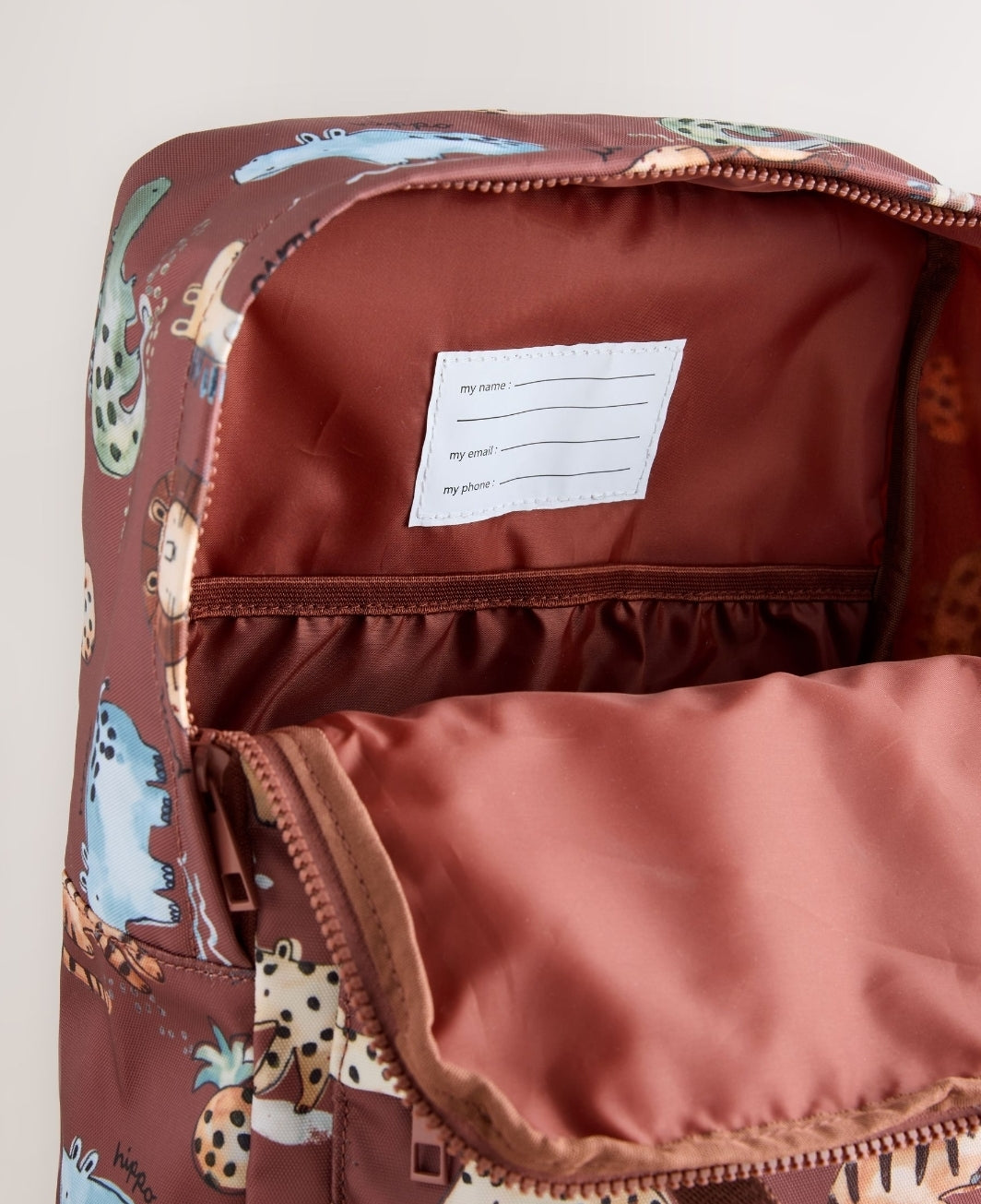 Brown Safari Backpack 14 inches