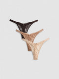 Primark 3pk Floral Lace Thongs