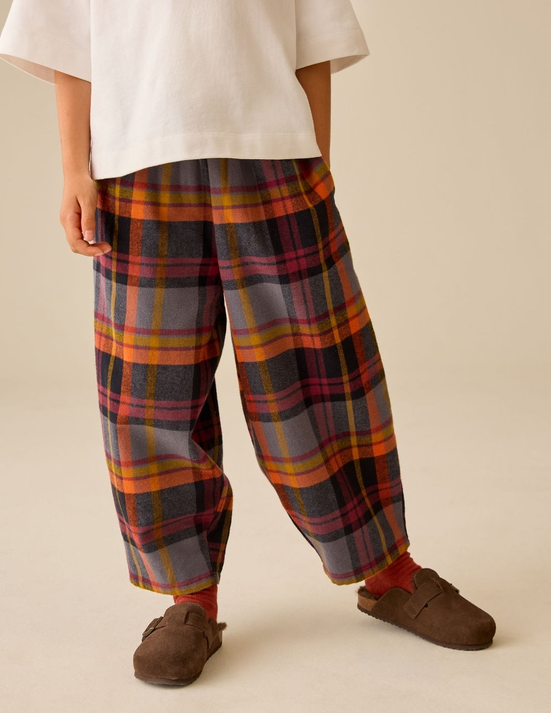 Rust Brown/Multi Check Barrel Pullon
Trousers