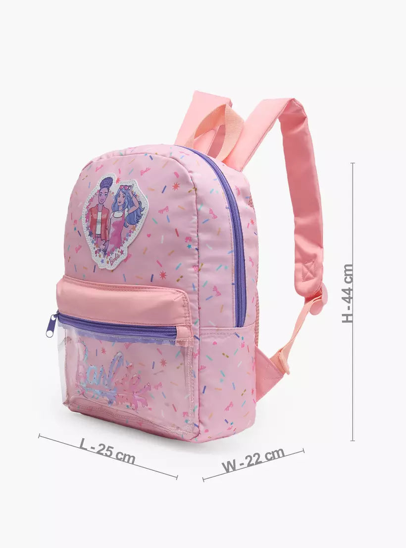 Barbie Applique Accent School Backpack  17 inches