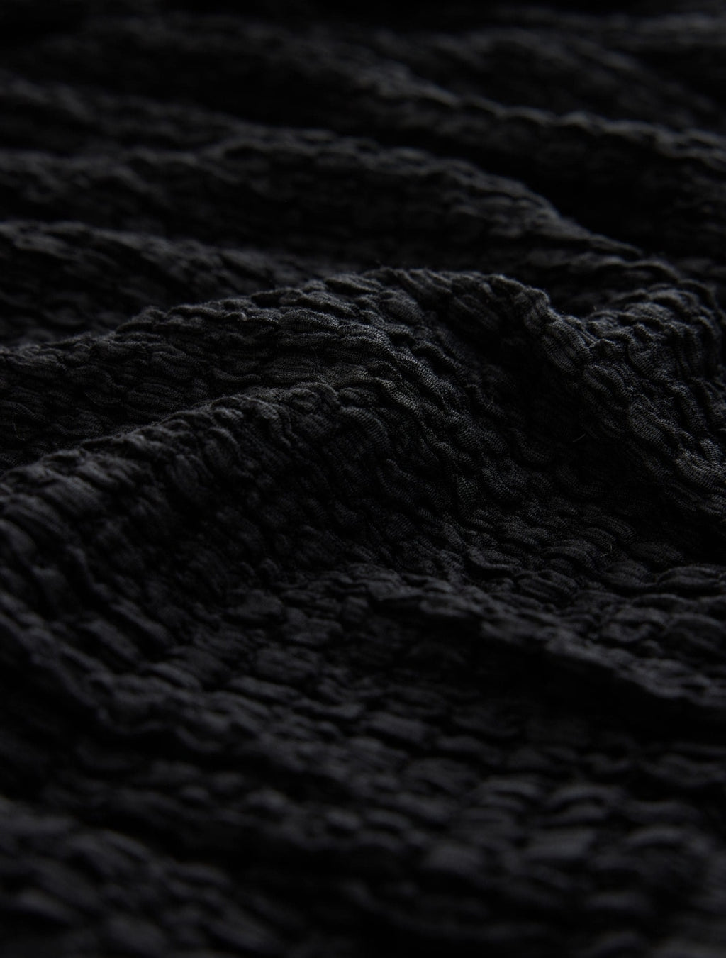 Black Long Sleeve Textured Top