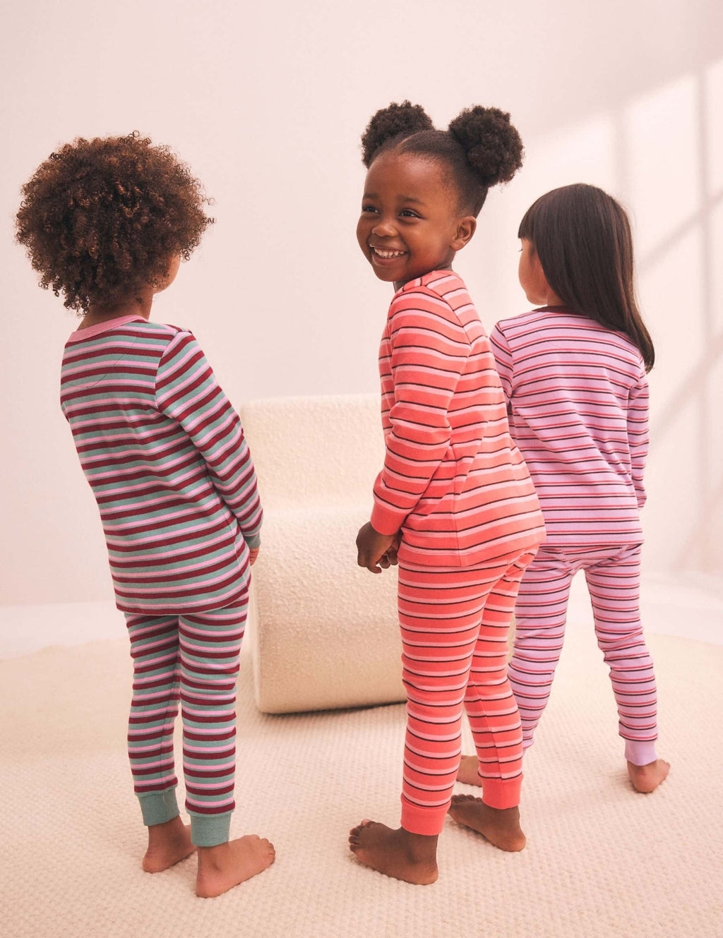 Purple/Pink Striped Snuggle Pyjamas 3 Pack