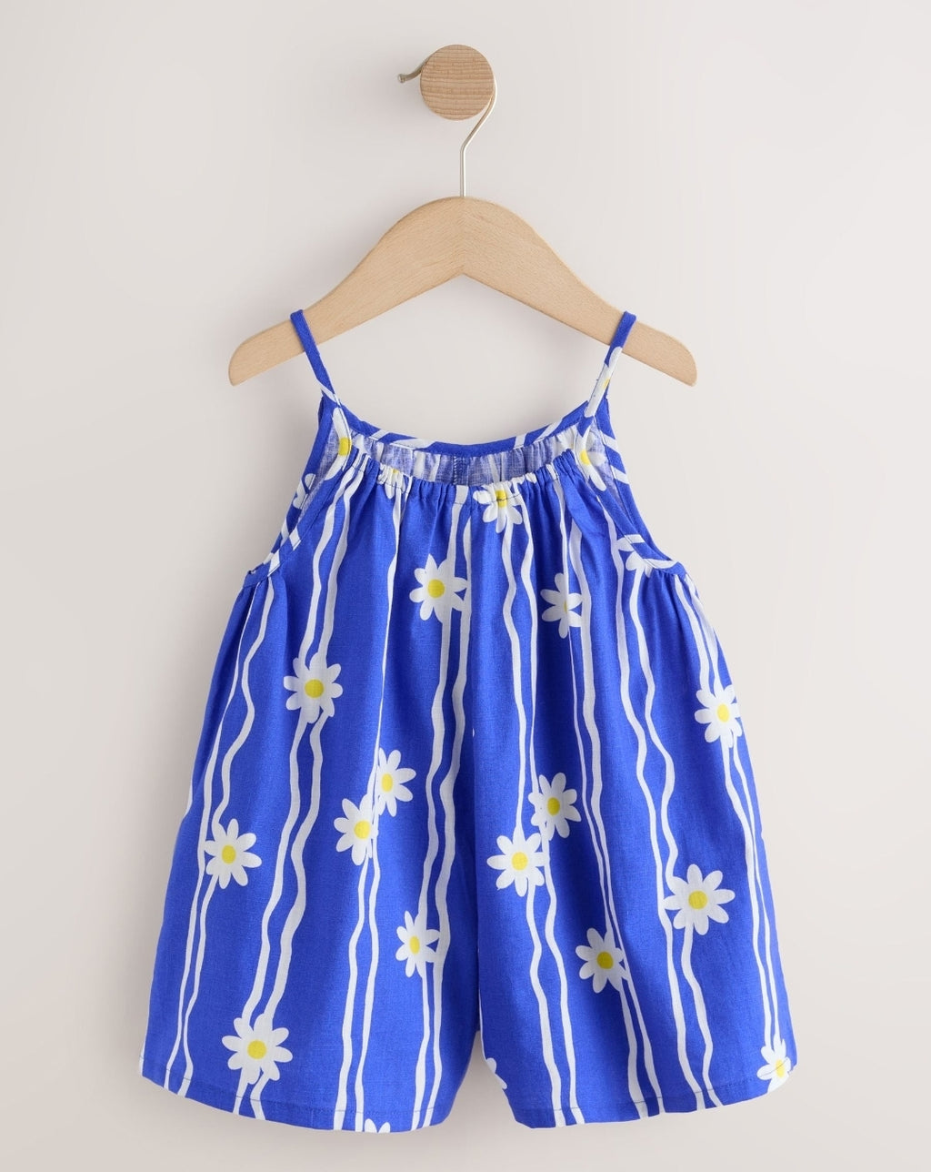 Cobalt Blue Daisy Strappy Playsuit