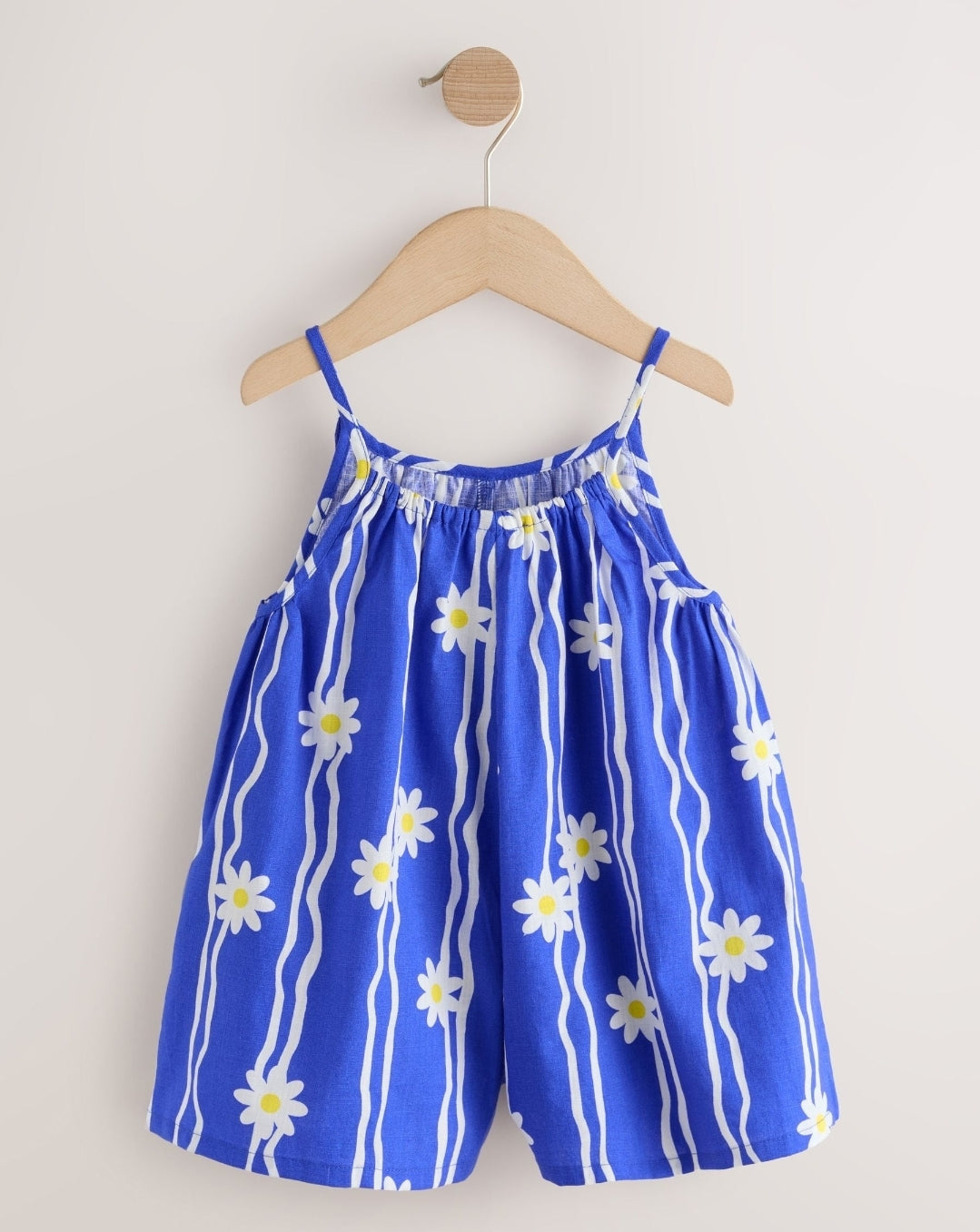 Cobalt Blue Daisy Strappy Playsuit
