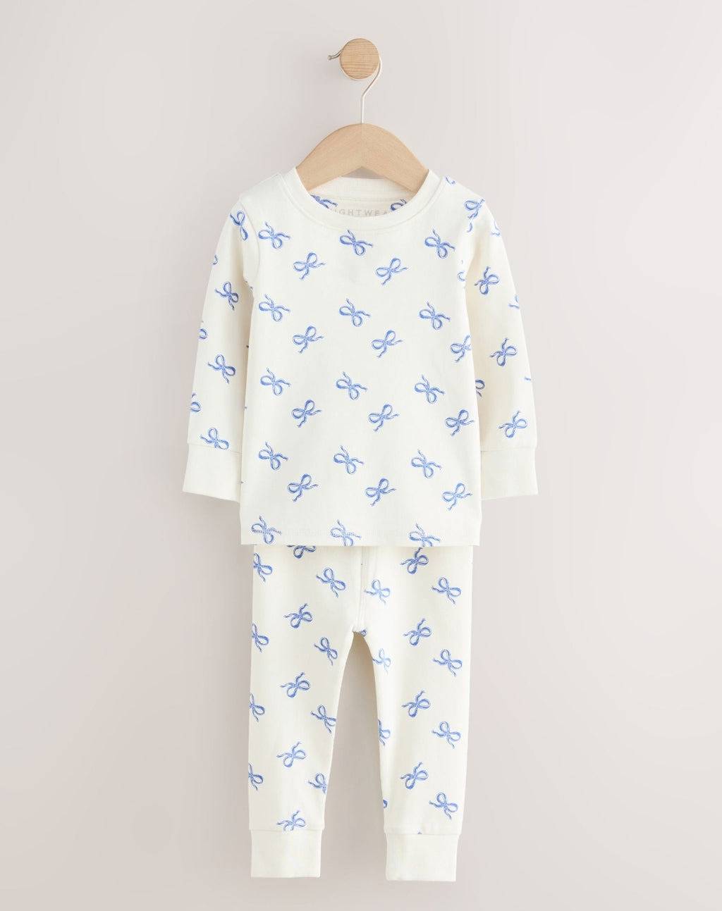 Blue Bows Snuggle Pyjamas 3 Pack