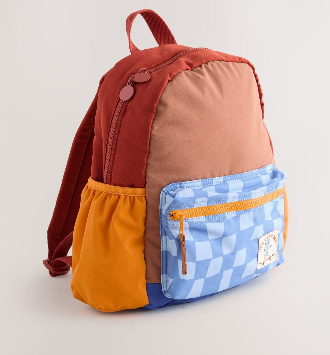 Colourblock Check Backpack 14 inches