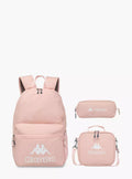 Kappa Logo Print Backpack with Lunch Bag and Pencil Case set