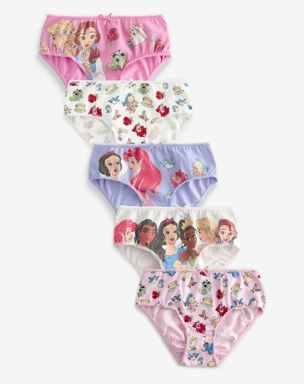 Pink Disney Princesses Briefs 5 Pack