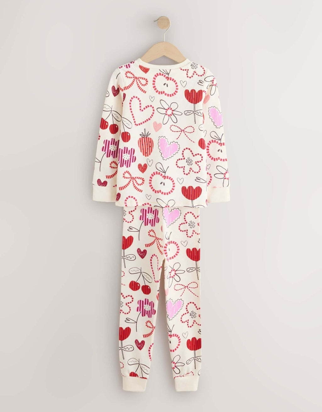 Pink/Red Snuggle Pyjamas 3 Pack