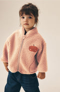 Orange Pumpkin Zip Up Fleece