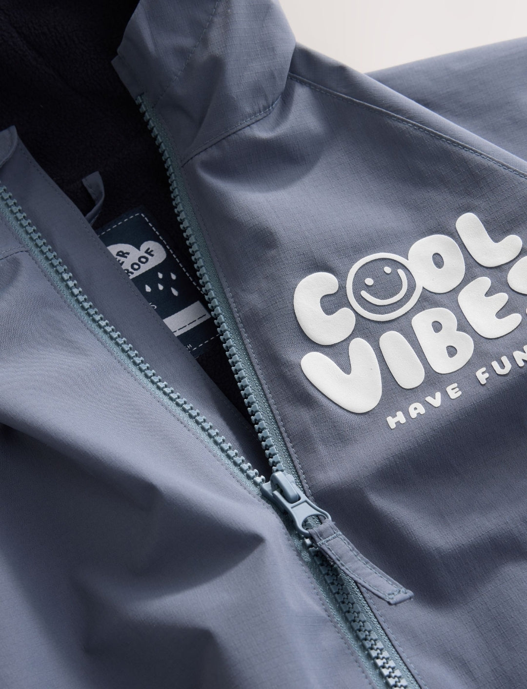 Cool Vibes Grey/Blue Waterproof Fleece Lined Puddlesuit