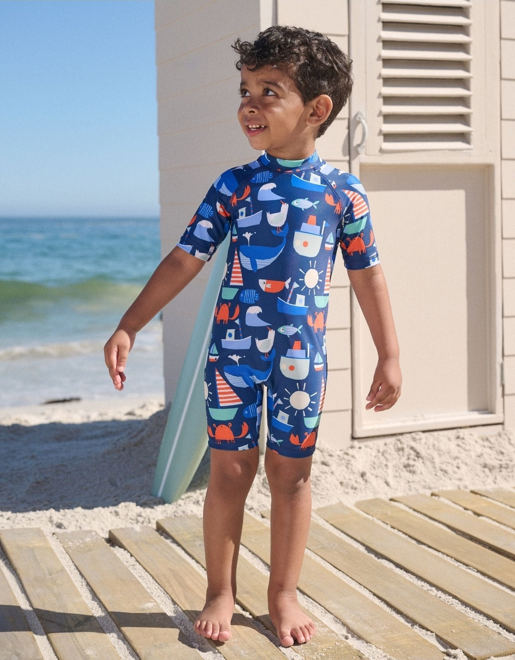 Navy Nautical Sunsafe All-In-One
Swimsuit