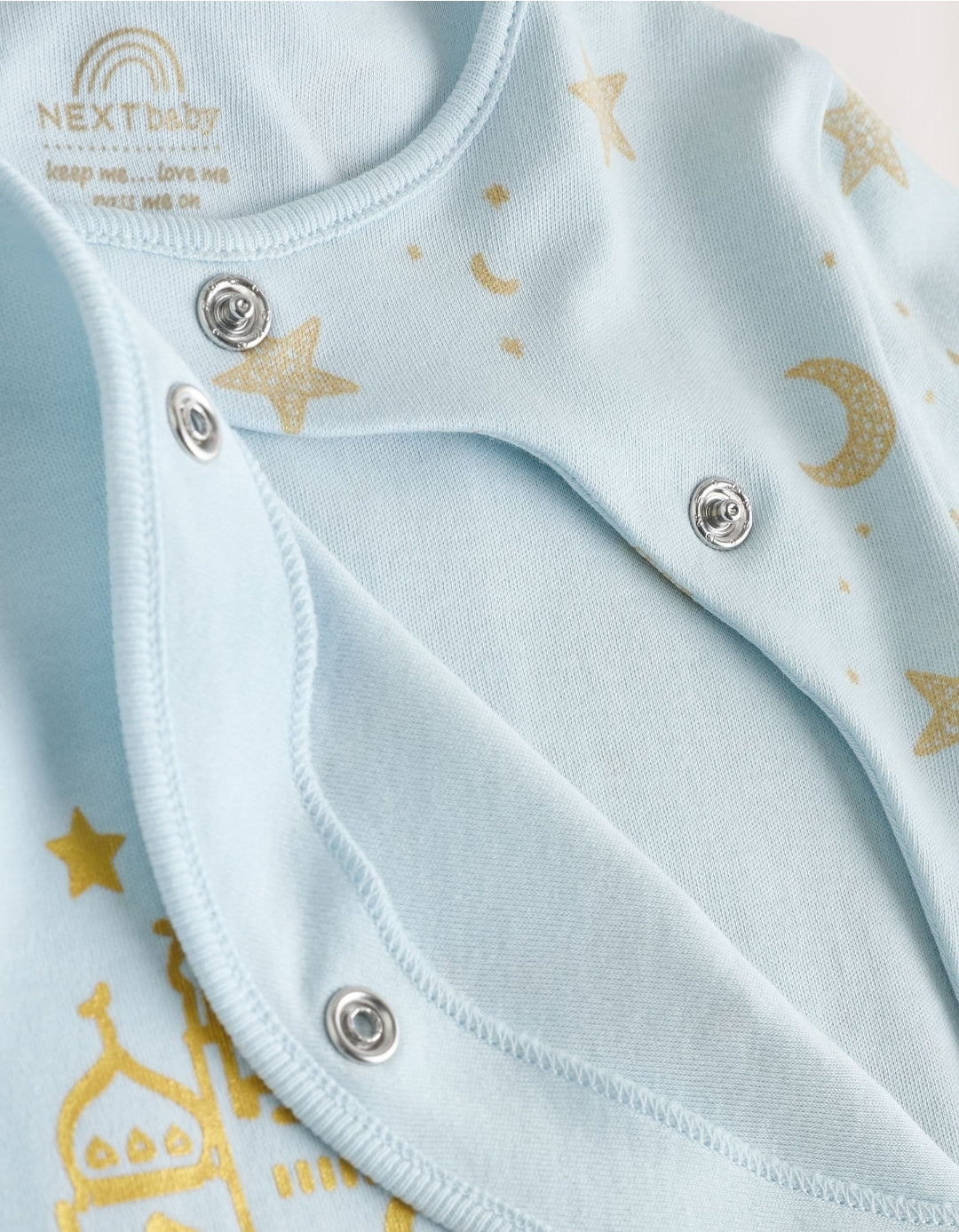Blue EID Baby Sleepsuit
