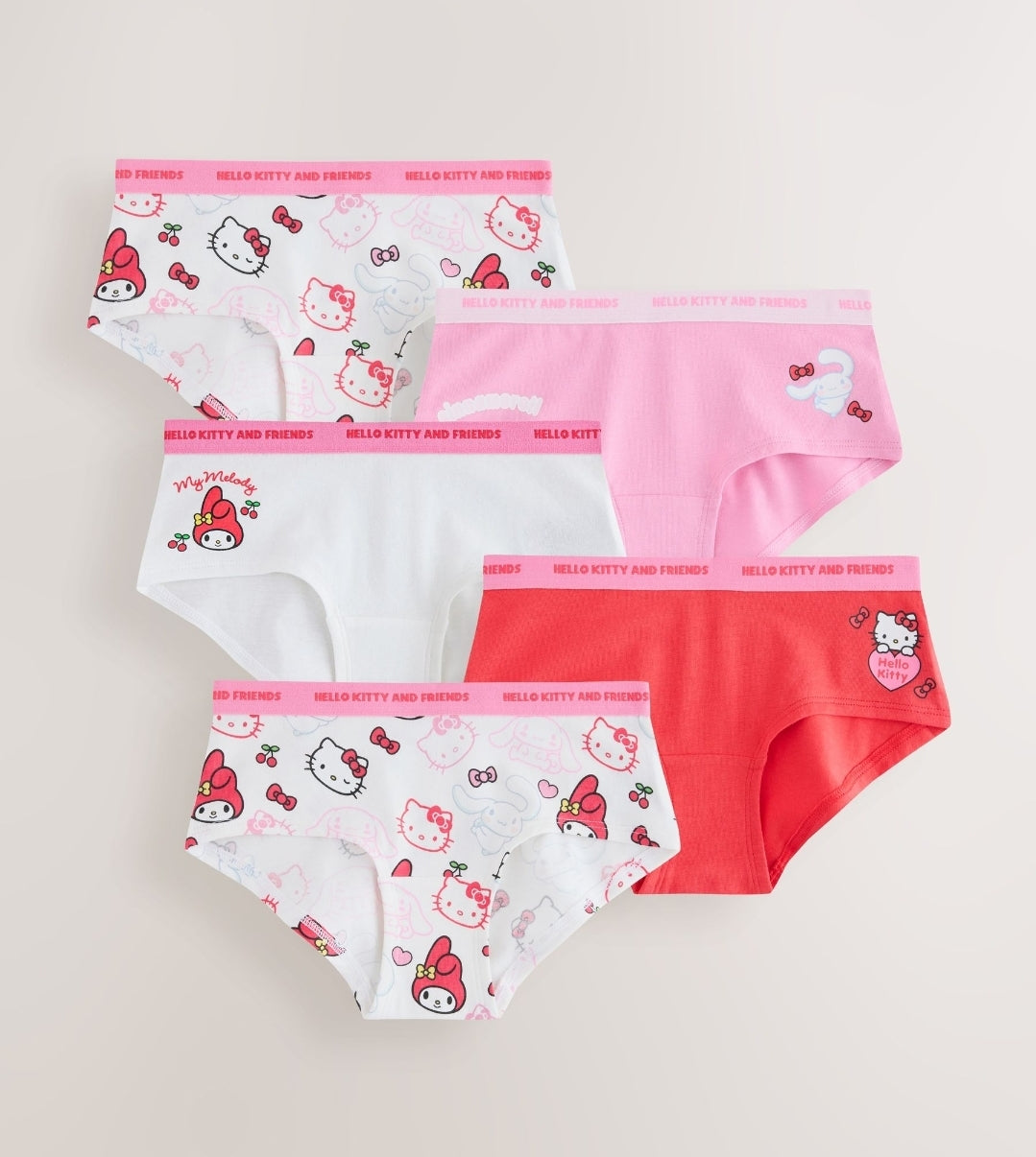 Red/Pink Hello Kitty Hipsters 5
Pack