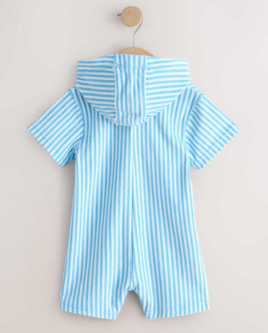 Blue Striped Towelling All-In-One