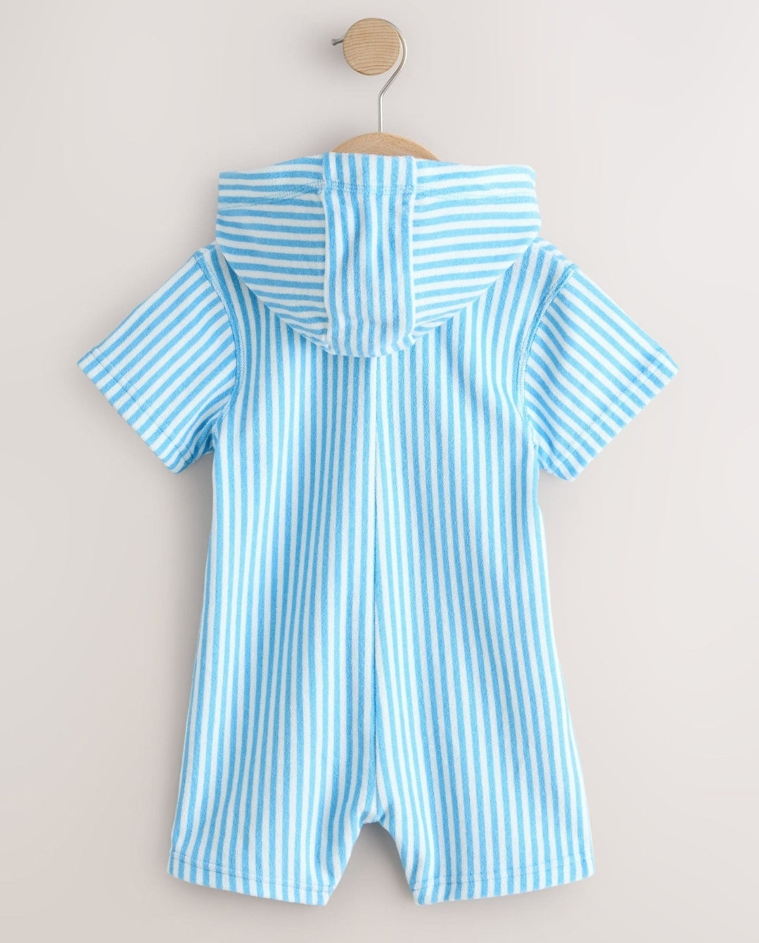 Blue Striped Towelling All-In-One