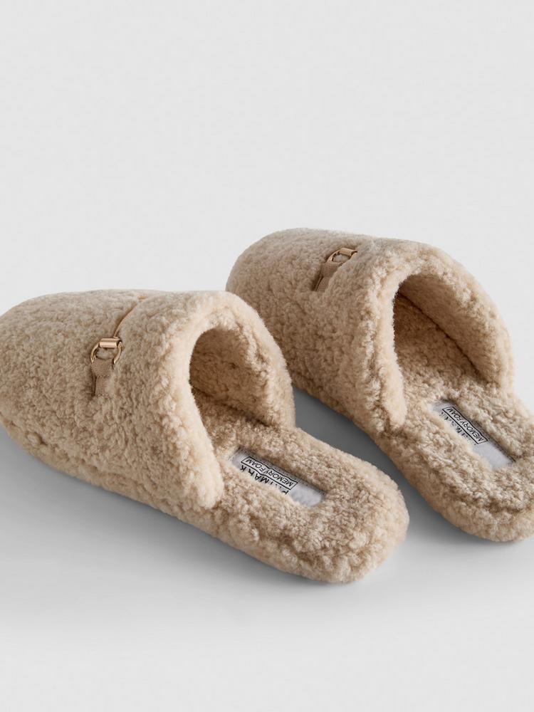 Primark Snaffle Bit Borg Mule Slippers