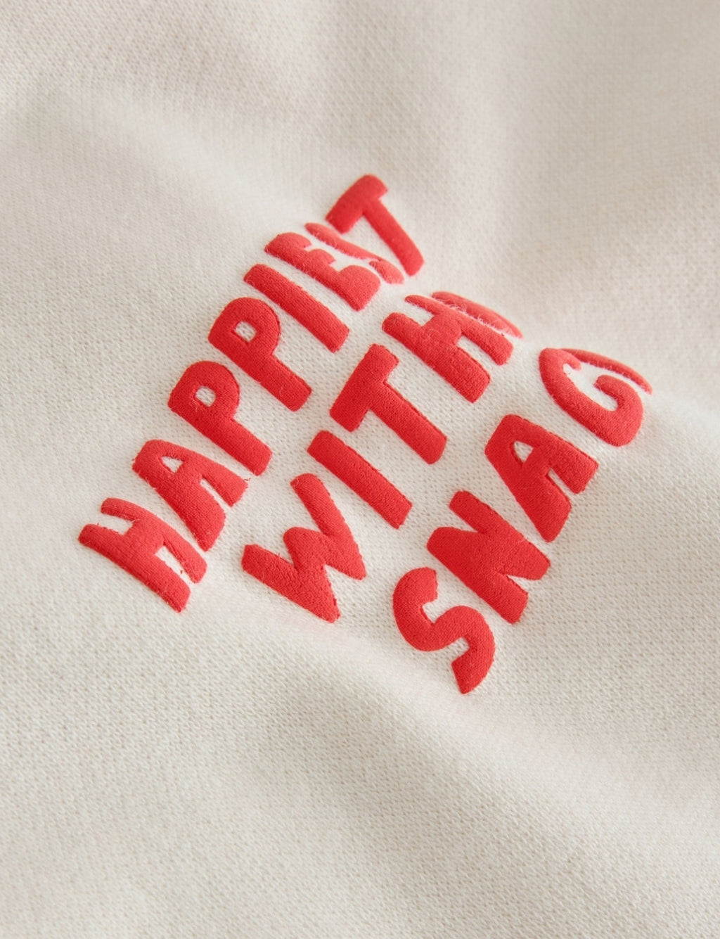 Red/White Happiest WithA Snack Printed Crew Neck Sweat Top