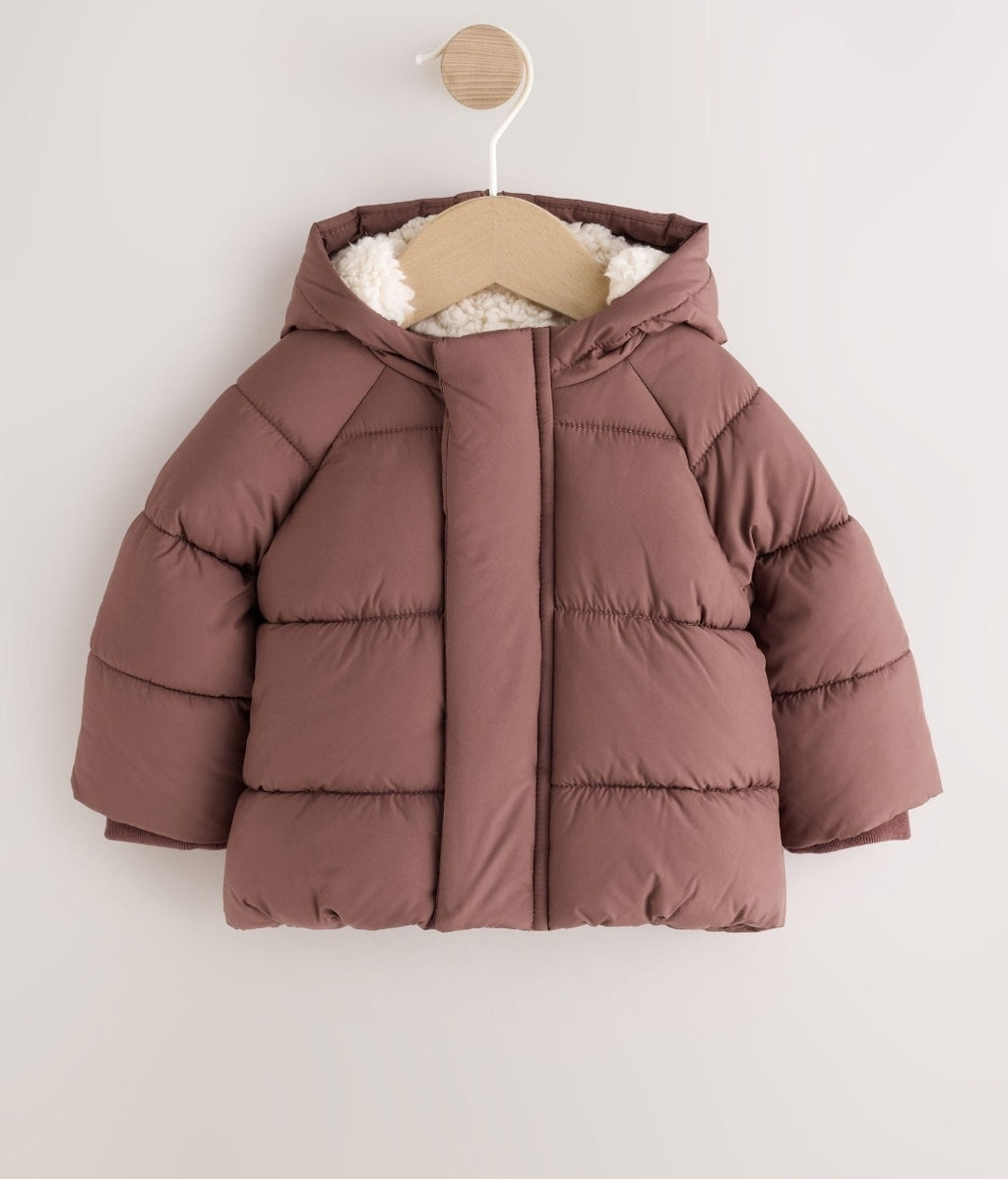 Chocolate Brown Hooded Baby
Puffer Jacket