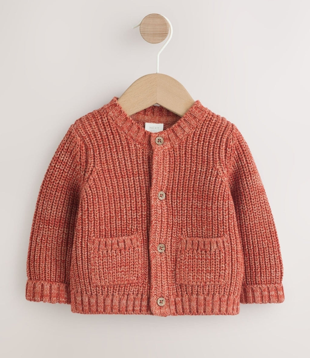 Orange Little Pumpkin Slogan Baby Cardigan