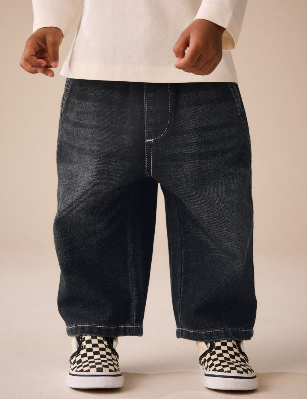 Black Denim Wide Fit Jeans