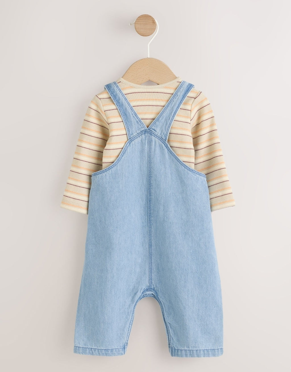 Blue Baby Denim Dungarees and Bodysuit Set