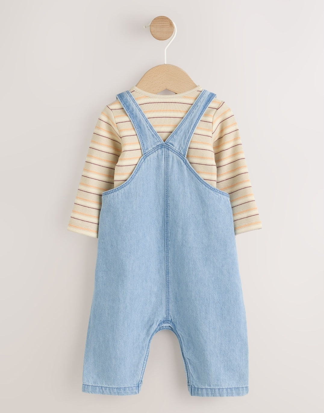 Blue Baby Denim Dungarees and Bodysuit Set