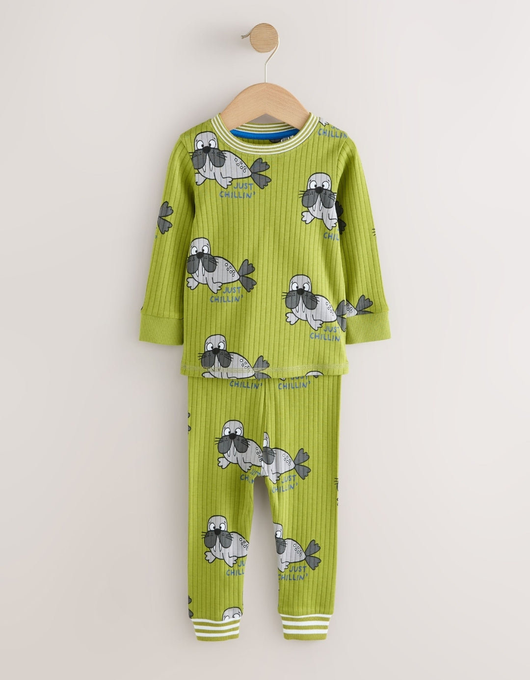 Red/Green All Over Animal Snuggle Pyjamas 3 Pack