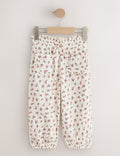 Cream/Pink Floral Ditsy Pull On
Trousers