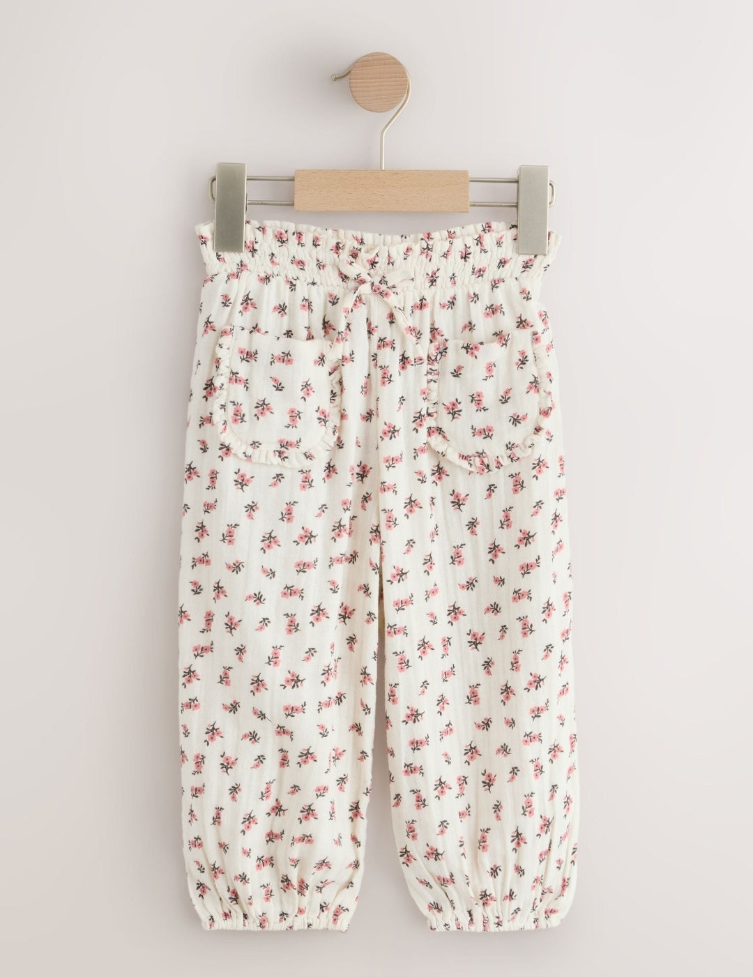 Cream/Pink Floral Ditsy Pull On
Trousers