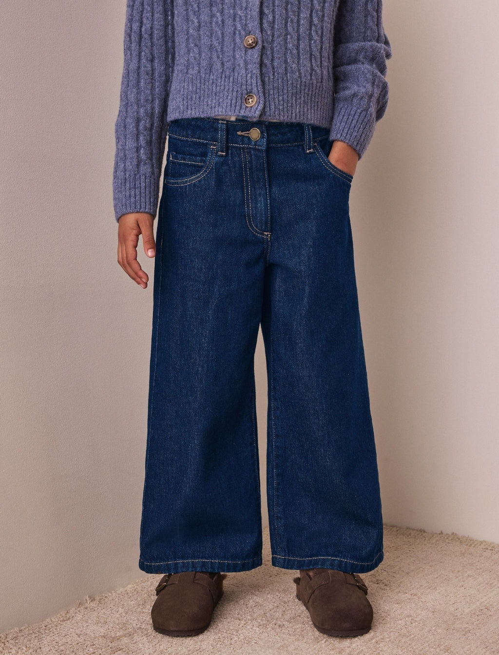 Rinse Wash Wide Leg Jeans