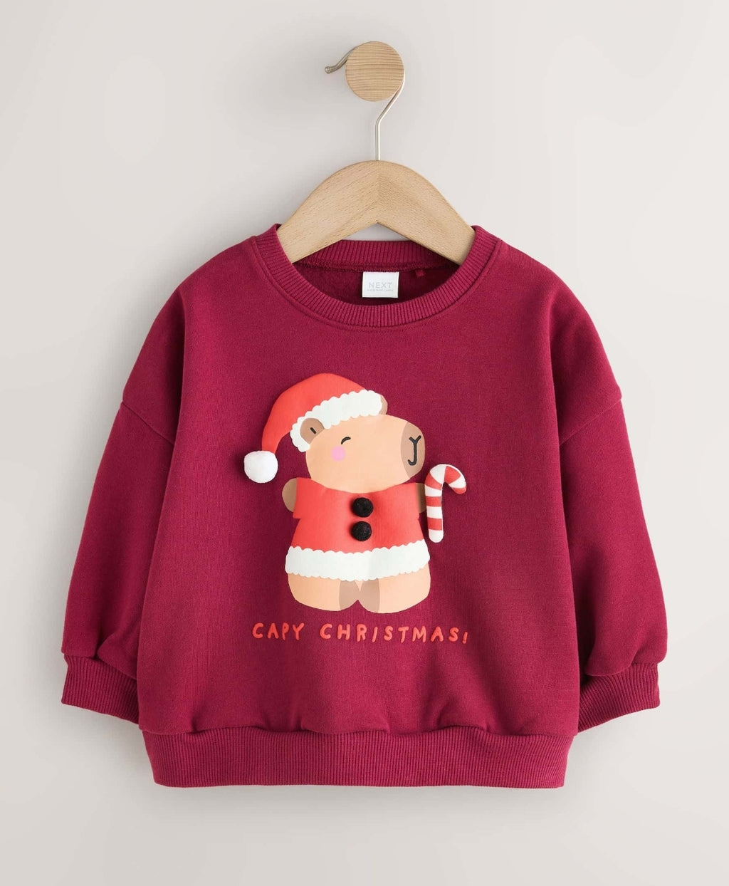 Berry Red Christmas Capybara Crew
Neck Sweatshirt