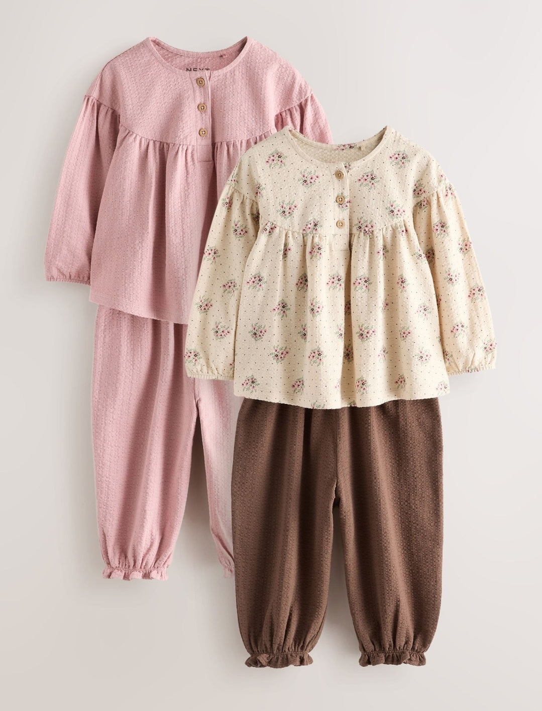 Pink Long Sleeve Blouse and Bloomer Trousers 4 Pack
