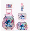 Disney Stitch Print 5-Piece School Trolley Bag Set 16 inch