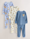Navy/Ecru Bears Snuggle Pyjamas 3 Pack