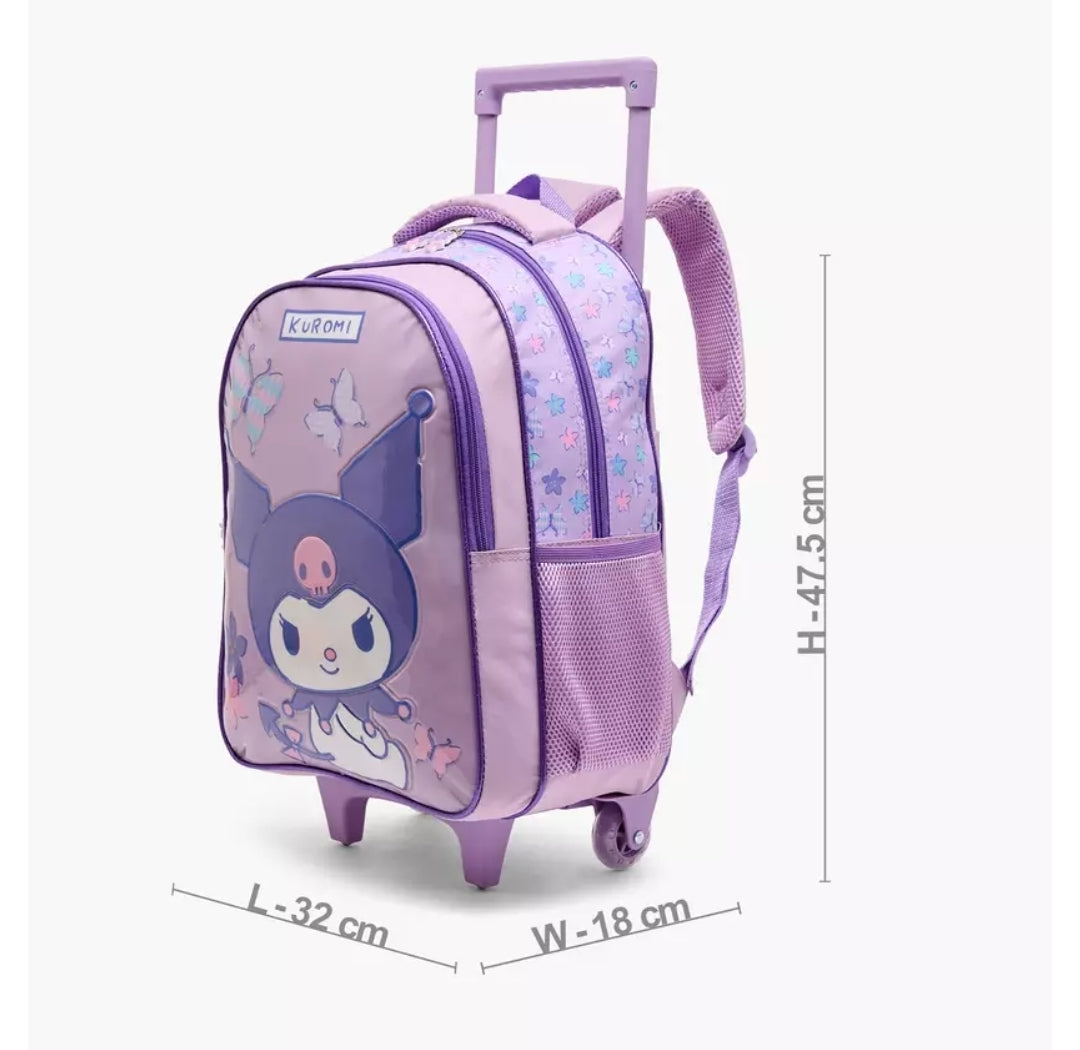 Sanrio Kuromi 5-Piece School Trolley Bag Set 16 inches