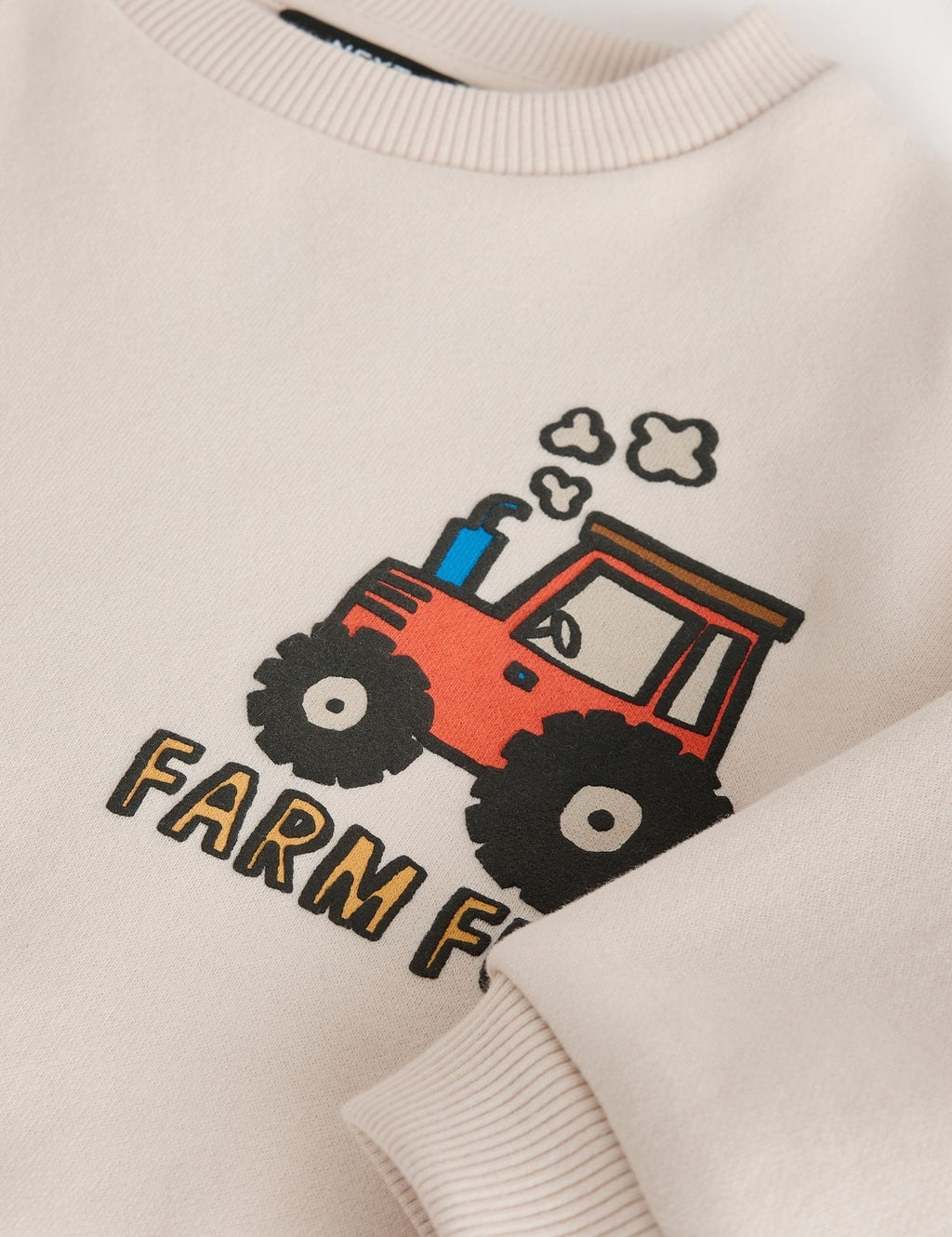 Ecru Farm Back Printed Crew Neck
Sweat Top