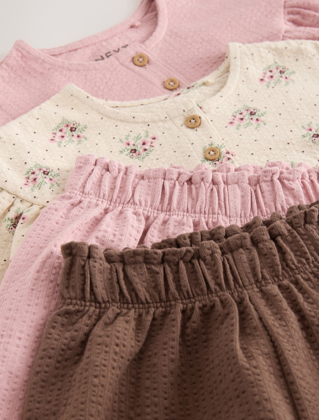 Pink Long Sleeve Blouse and Bloomer Trousers 4 Pack