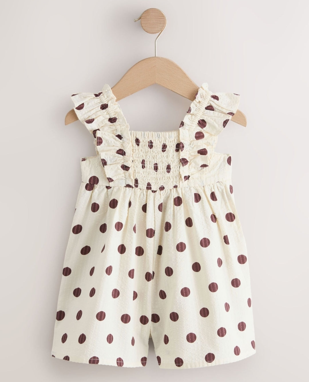 Multi Polka Dot Frill Sleeve Playsuit